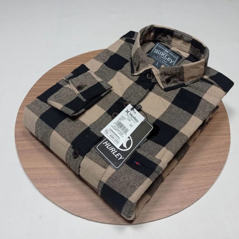 KEMEJA Unisex Flannel Shirt [SULTAN MOTIF] Long Sleeve Distro (Original) Checkered Flannel Motif Flannel Shirt/ Flannel Shirt/ Cream Checkered Shirt/