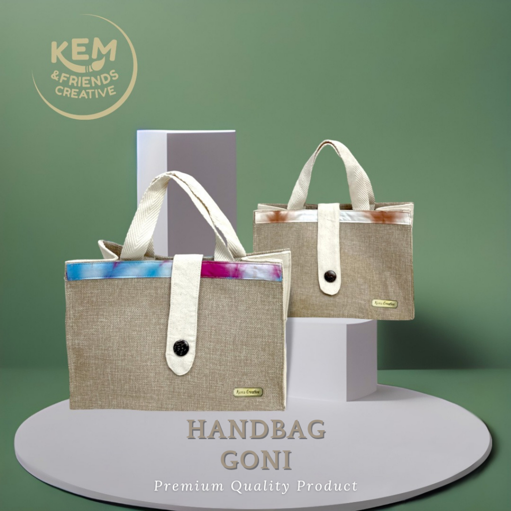 Shibori Burlap Handbag/Hampers Handbag/Eco-Friendly Souvenir Handbag