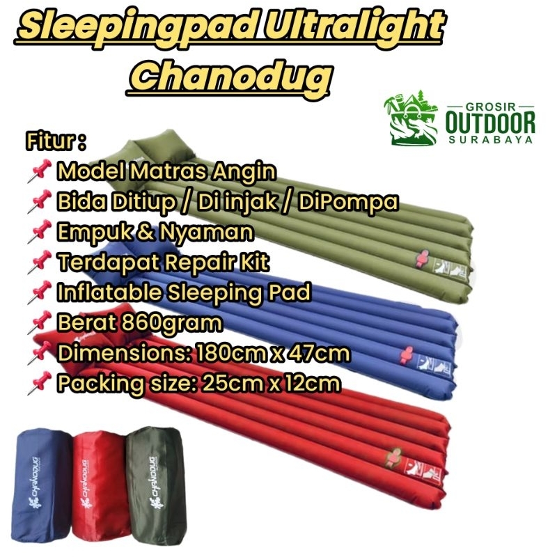 TENDA Sleeping pad Or chanodug Wind Mat, hiking Bed Mat, camping Bed Mat, Tent Mat, Floating Mat