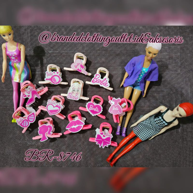 8CM PREMIUM PINK BARBIE HAIR CLIP / IMPORTED DOLL HAIR CLIP / ELEGANT BARBIE JEDAI / BARBIE PINK HAIRCLAW / BR8746