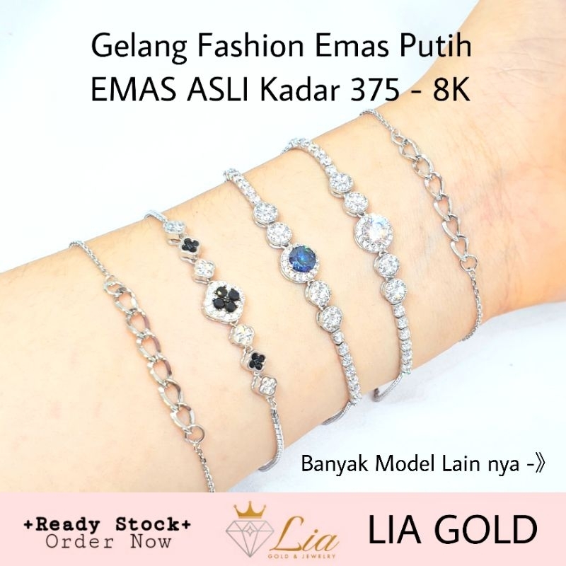 PUTIH Genuine WHITE GOLD BRACELET Rate 375 / 8K (TOKO MAS LIA GOLD)