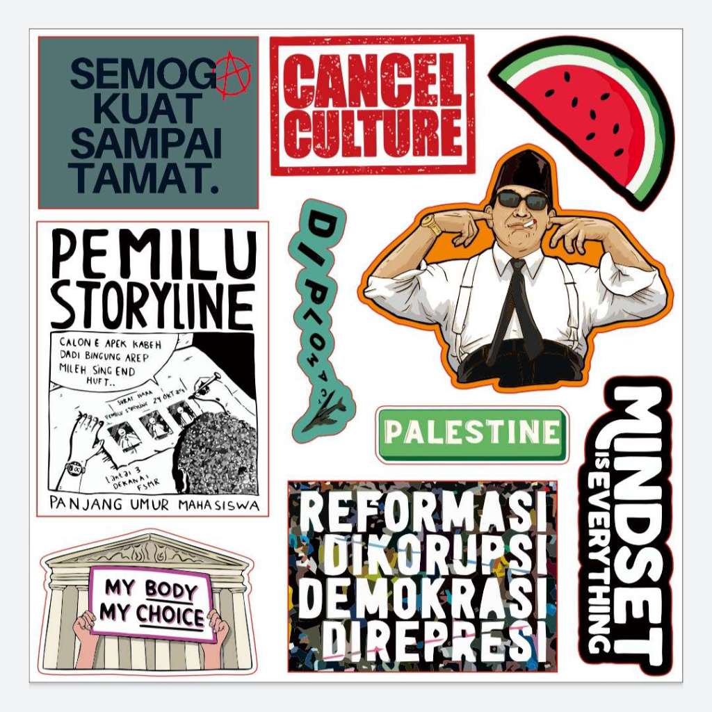 Sticker Pack Soekarno Palestine Storyline Election