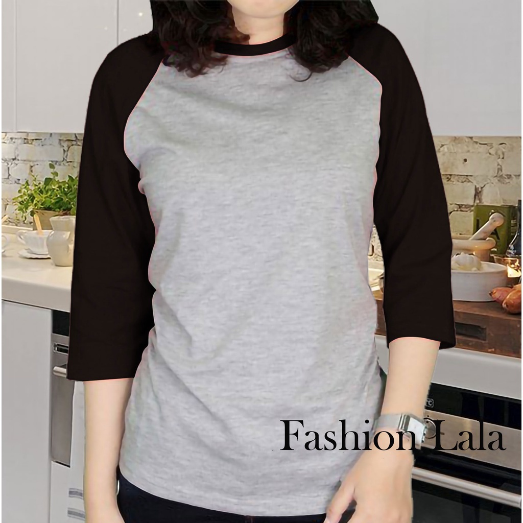 WOMEN'S PLAIN RAGLAN T-SHIRT 3 SLEEVES/ 4 SIZES L - XL - XXL | Women's Tops | Women's clothes
