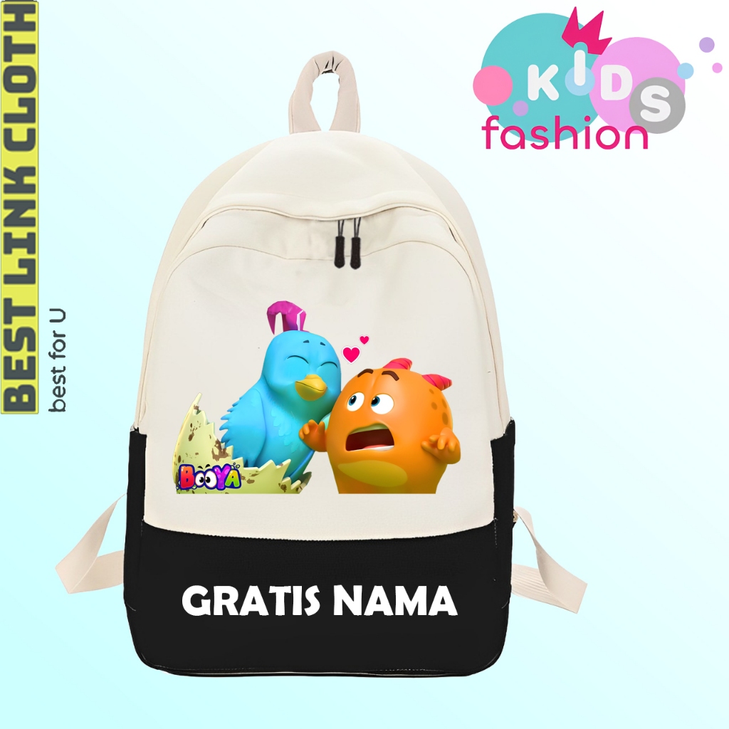 Goo Booya Cartoon TV Kids Indonesia School Backpack FREE Name