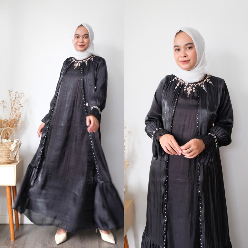 Elena Abaya Shimmer/ Abaya outfit Lebaran/Eid Dress