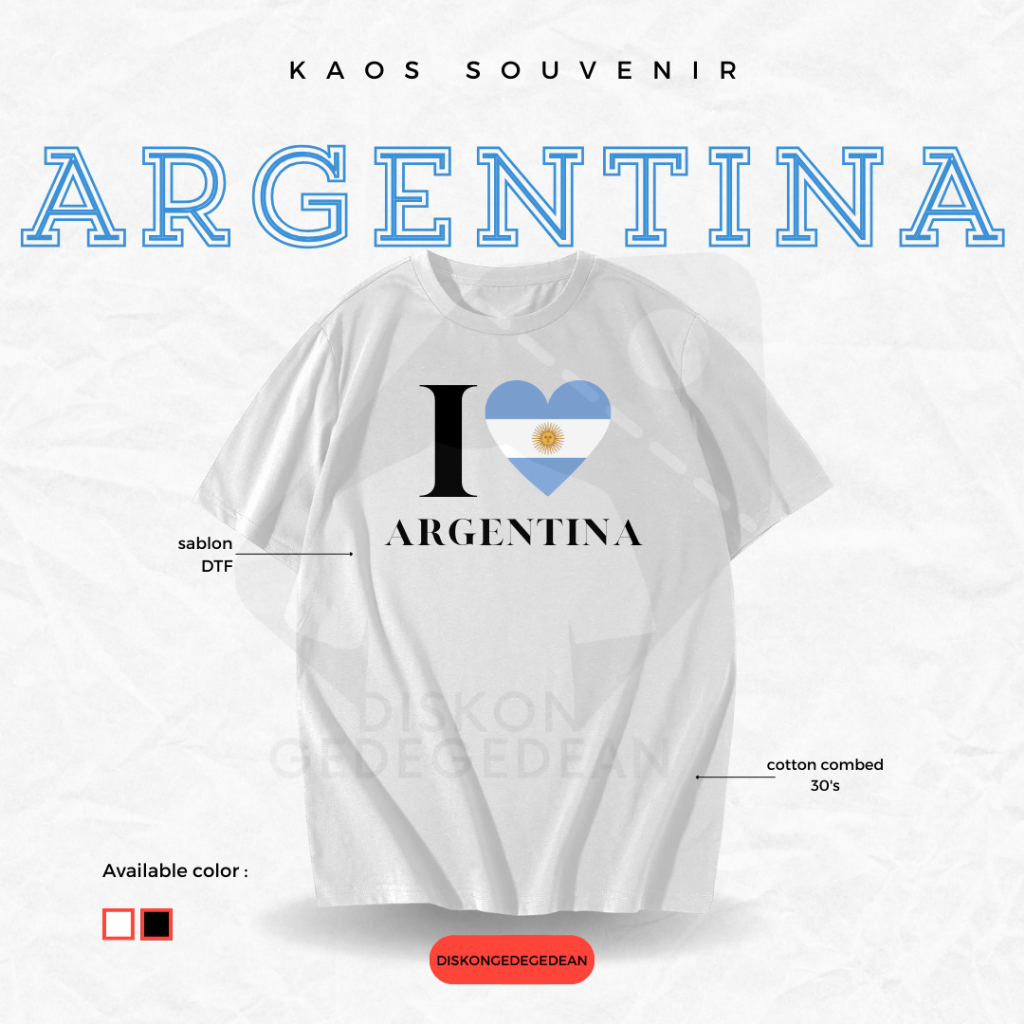 Diskongedean Argentine Souvenir T-Shirt By Buenos Aires Adult Children Many Pictures Variant Type 3