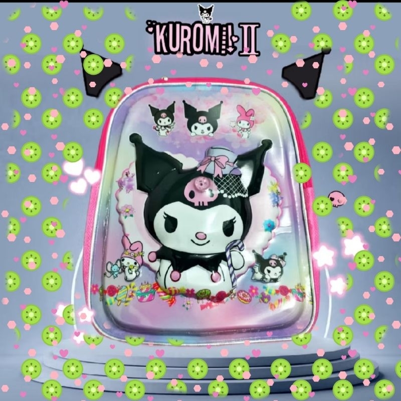 Faud Kindergarten Elementary School Girls Bag Carbacter Cute cartun premium Quality/Women's Backpack/Women's School Backpack Latest model Festive Bag Affordable Price kuromi Using lamu led my melodibisa All Over indonesia