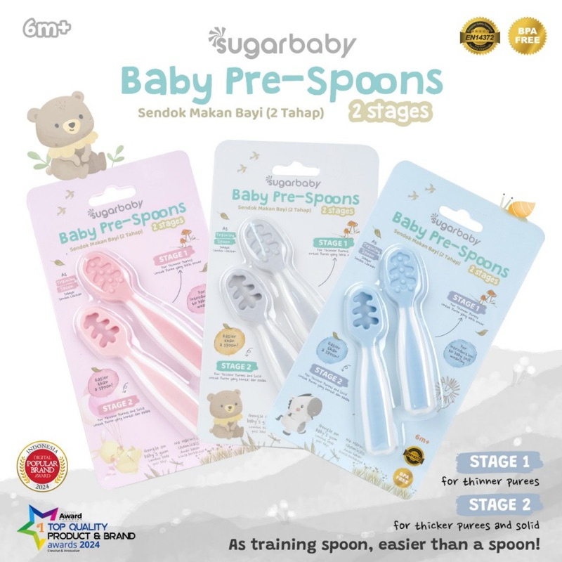 Sugarbaby - Baby Pre-Spoons 2 Stages/Baby Feeding Spoon