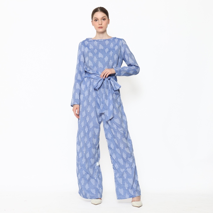 Margot hijab friendly long sleeve denim jumpsuit
