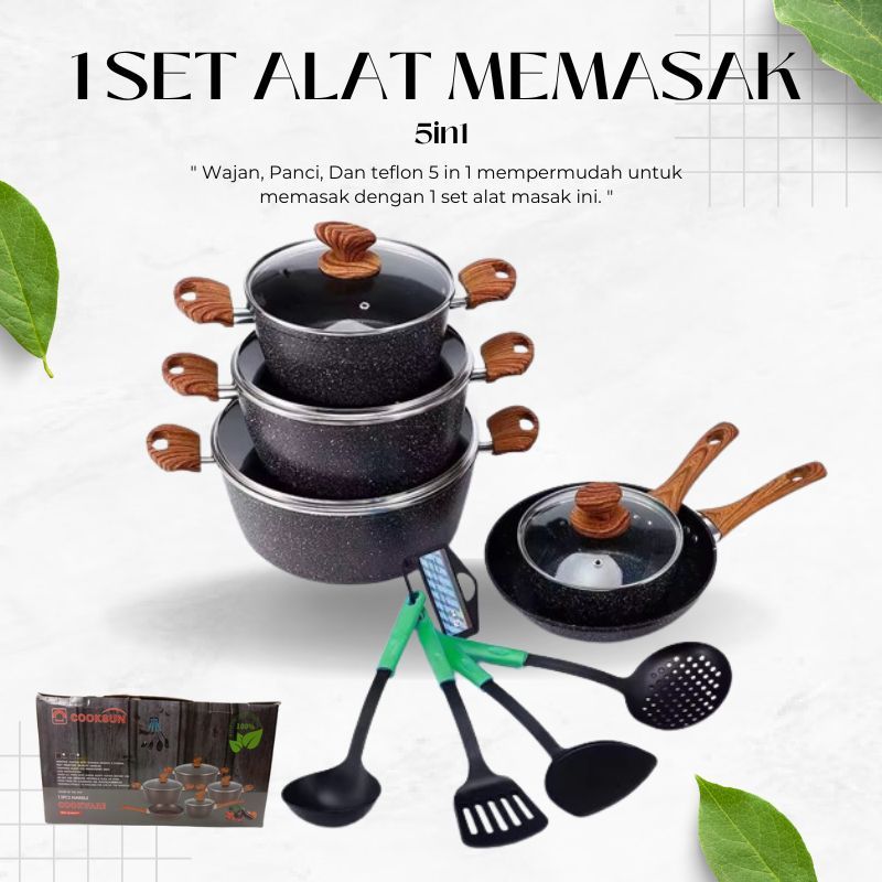 Cookware Pans Set Frying Pans Spatula Set Of 10Pcs 1 Set Frypan Saucepan