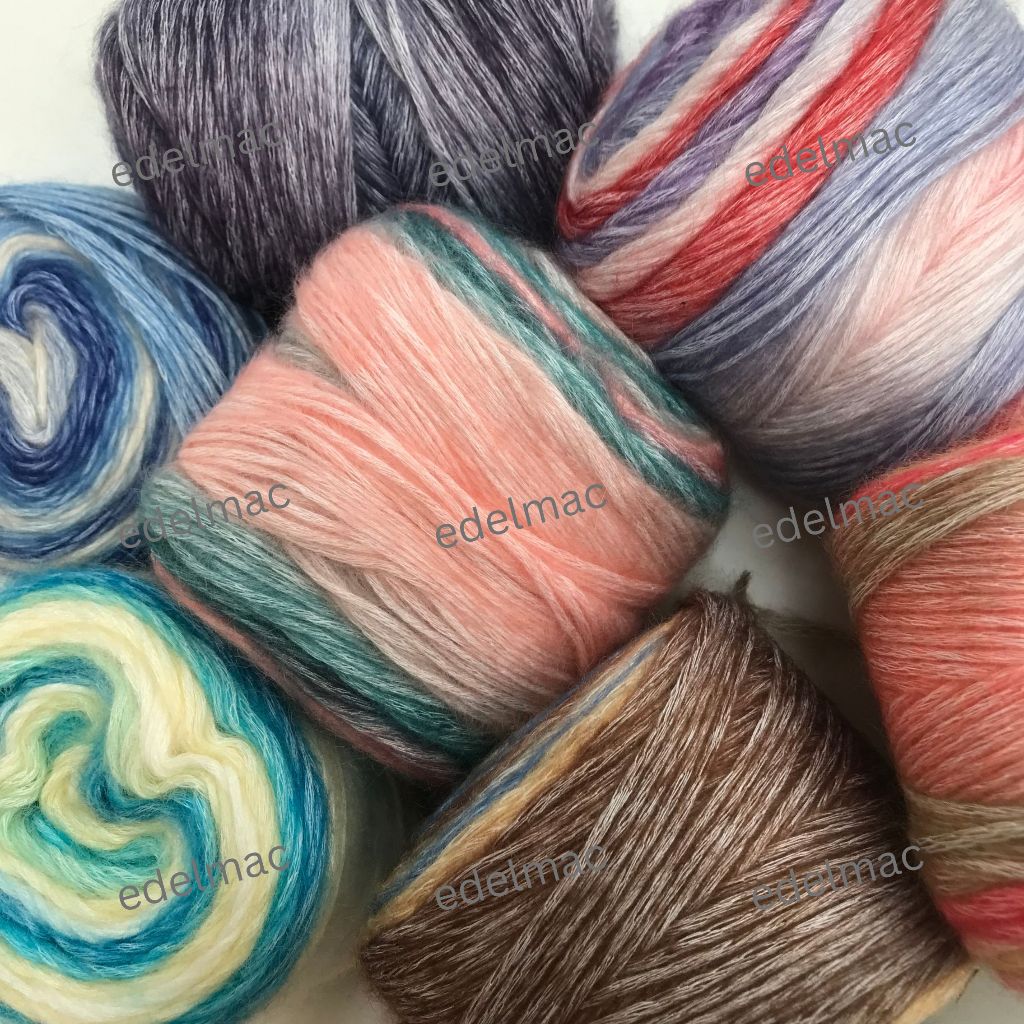 100gr Mohair Macaron Knitting Yarn Handicraft Knit Weaving Crochet Knitting Scarf Hat Sweater