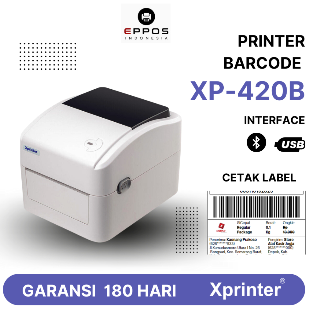 MESIN Xprinter Barcode Thermal Label Machine Tool Receipt Shipping Marketplace Shopee JNT JNE Shop Selling Online Shop