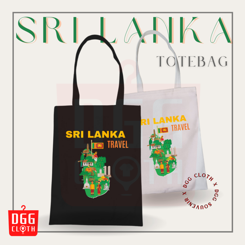 Dggcloth Totebag Zipper Sri Lanka Souvenir Bag By Colombbo Canvas Material 1