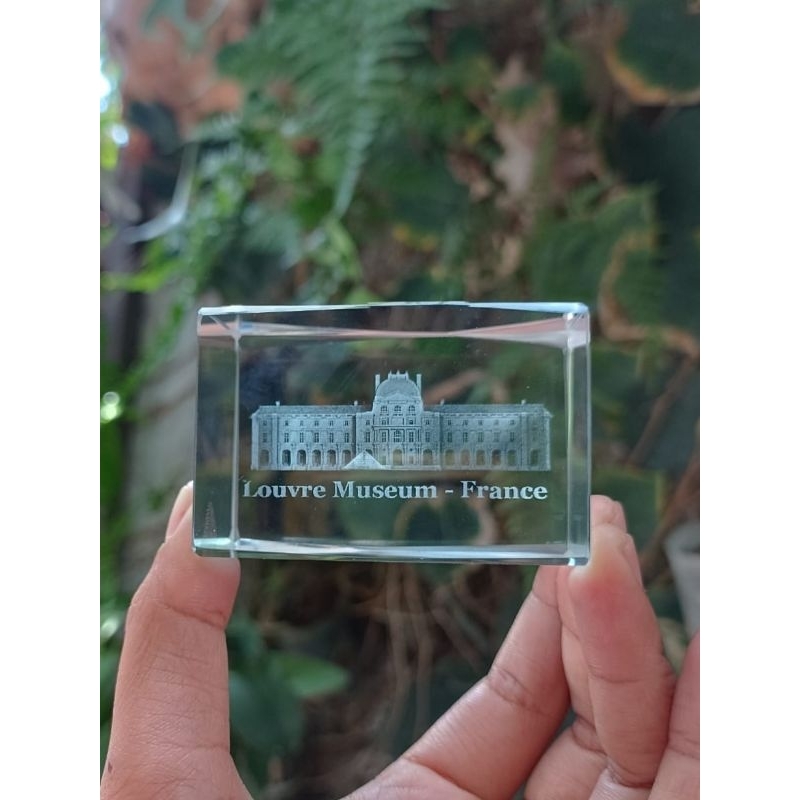 REPLIKA Miniature Crystal Display Souvenirs Replica Louvre Museum Paris France By By France