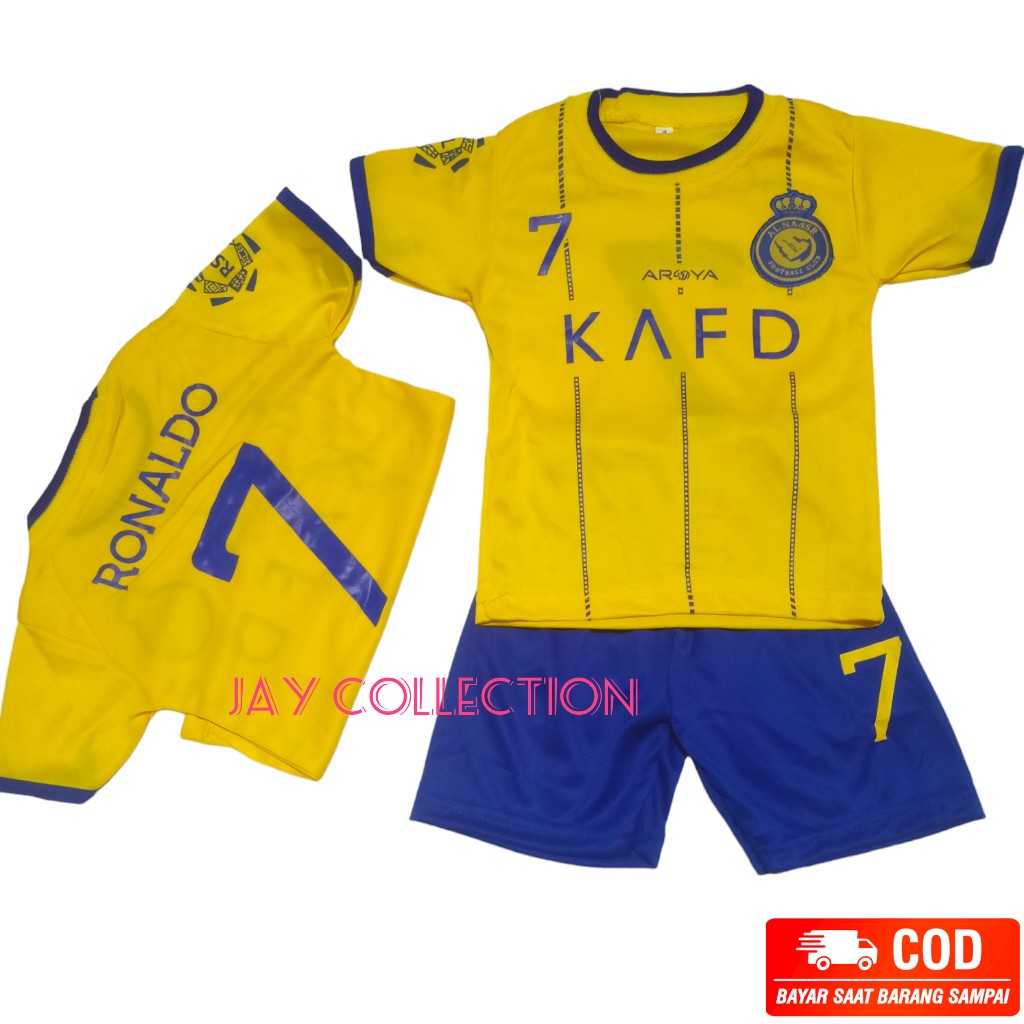 /Latest Ronaldo Children's Soccer Suits/Latest AL-NASSR Soccer Shirts/AL-NASSR Children's Soccer Shirts/AL-NASSAR Children's Soccer Jerseys/RONALDO Shirts/Children's Sports Clothes/Children's T-Shirts/FUTSAL Clothes Children/embroidered LOGO Ball Shirt/Ch