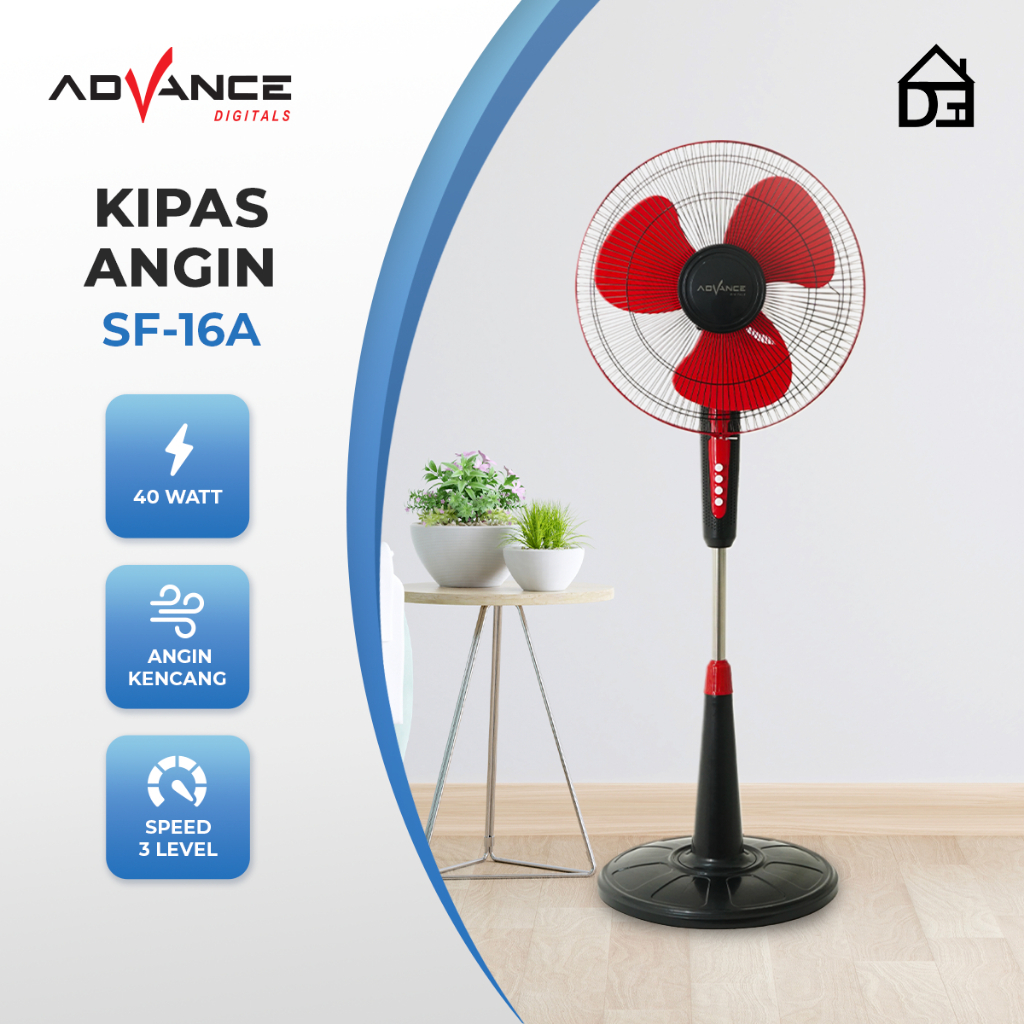 Advance standing fan Stand Fan 16inch desk fan Table fan Standing fan indoor family office stand fan 16a kipas angin berdiri kipas angin