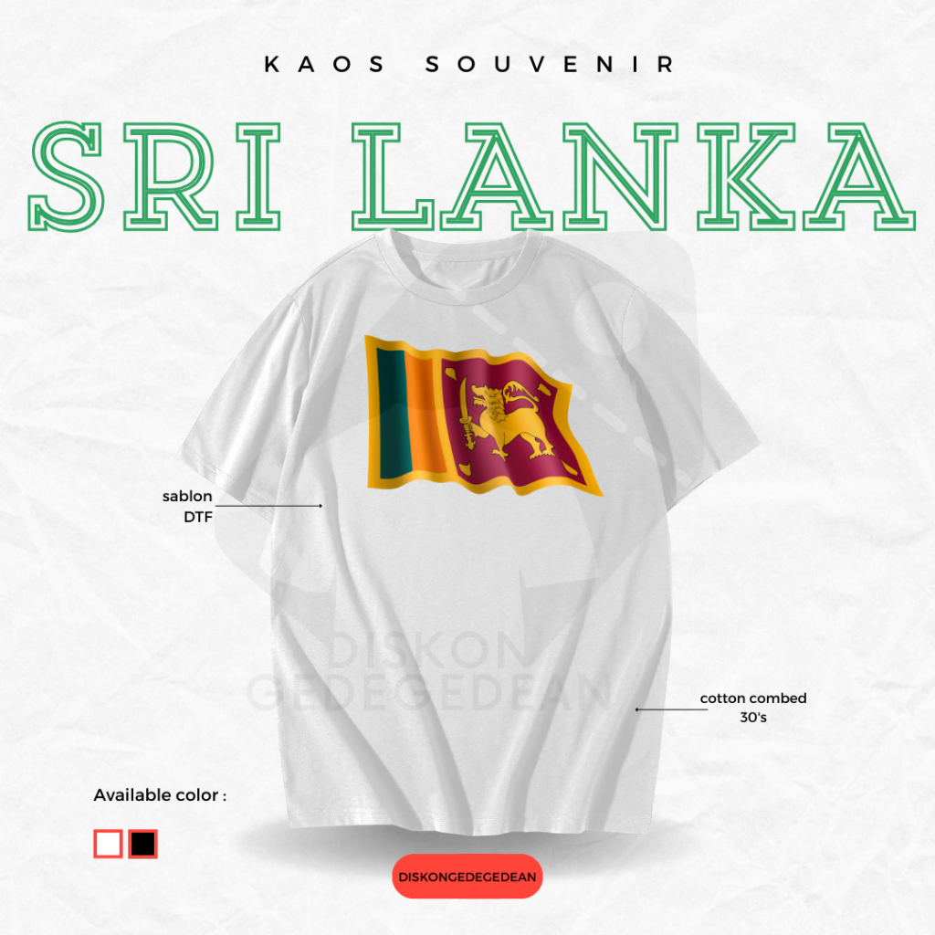 Diskongedean T-Shirt Souvenir Sri Lanka T-Shirt By Colombbo Sri Jayawardenapura Kotte Adult Children Type 3