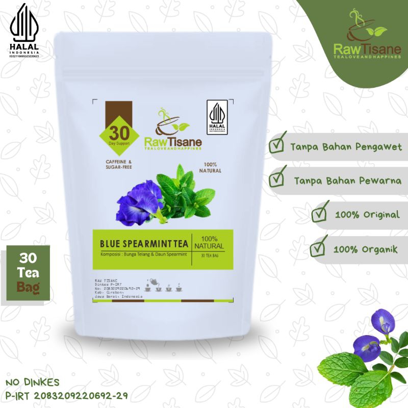 Blue Spearmint Tea: Telang Flower Tea & Spearmint Leaf - 30 Tea Bag