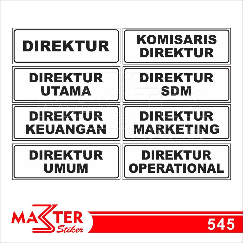 545 - Director's Room Name Sticker In The Office/ Company, Vinyl Sticker, Waterproof, And Custom Can