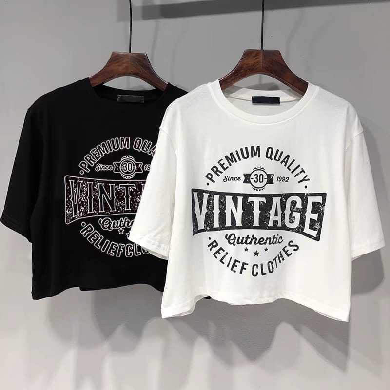 VINTAGE Oversize Crop T-Shirt (LD 106, P 45)