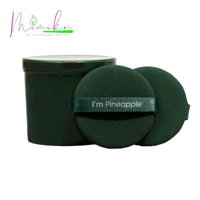 HIJAU Mmb - BB Cream Air Cushion Puff Sponge / Liquid Foundation Puff / Powder / Loose Powder 7 pcs D02 Green Round