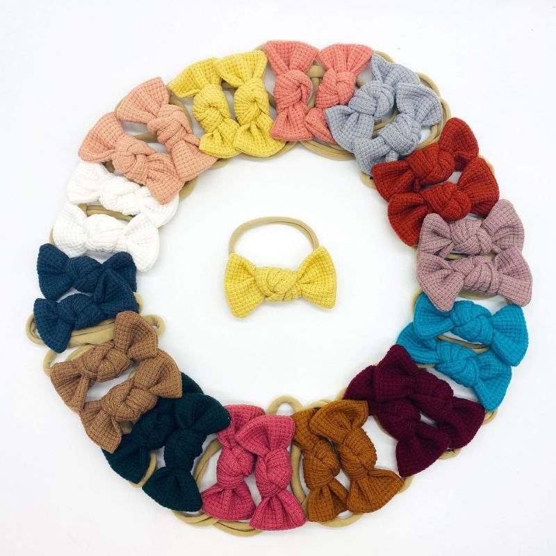 Nylon Headband Baby Headband Usa Knit Knot Ribbon Children'sBANDO