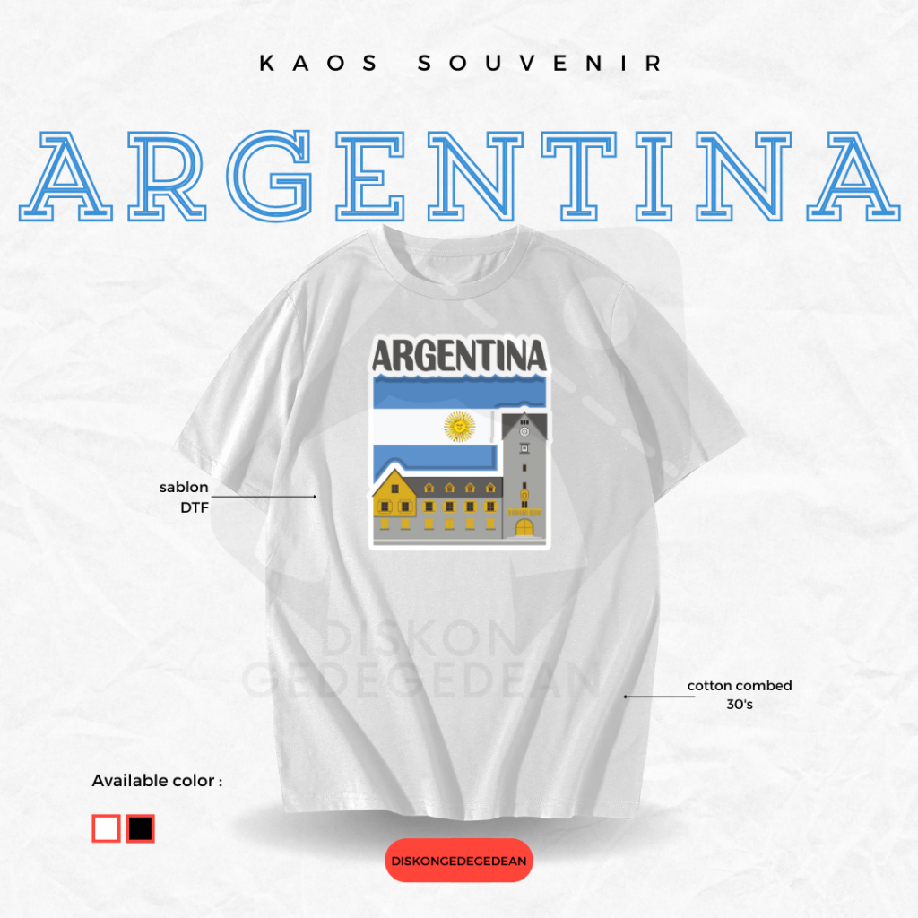 Diskongedean Argentine Souvenir T-Shirt By Buenos Aires Adult Children Many Pictures Variant Type 7