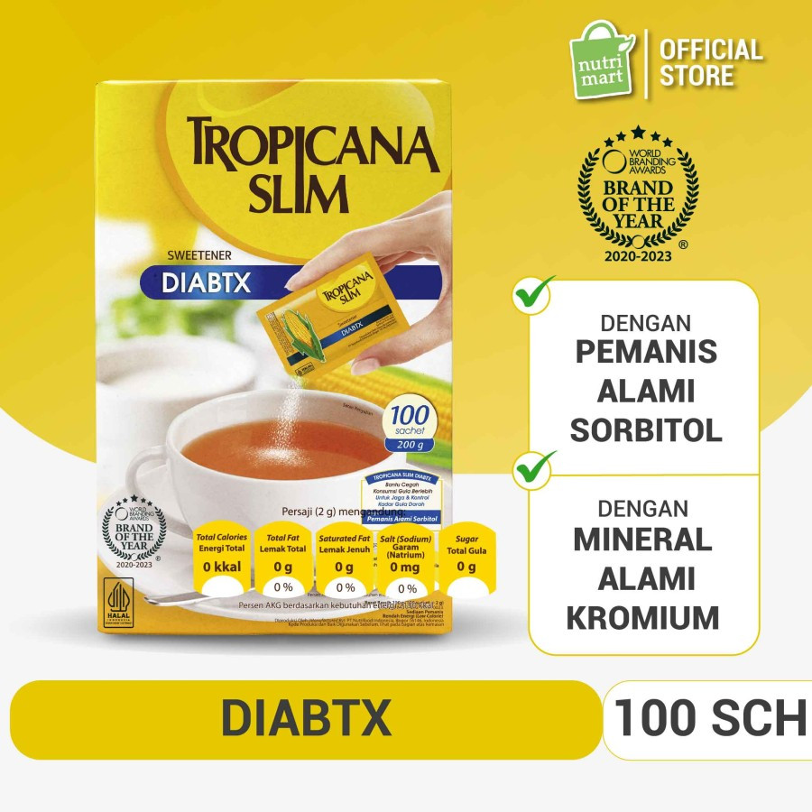 Tropicana Slim Sweetener DIABTX (100 Sachets)