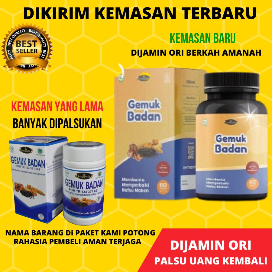 Best Fat Fat Fat Fattening Capsules Master Weight Gain Package Strong 100% Original Appetite Enhancer BPOM GEMUK Body Bin Herbal Fat Direct Supplier Blessings Amanah