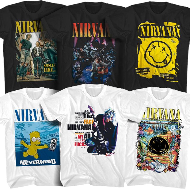 FTWOLABEL - Nirvana Series Band Clothes Music T-shirt Premium Adult T-shirt Men Women 24s Thick