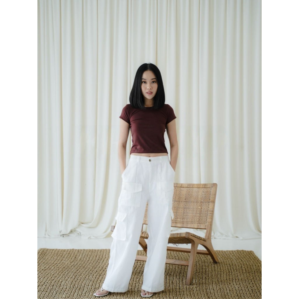 Olyn Basic T-Shirt / Women's Plain Crop T-Shirt / Women's T-Shirt / Basic Rayon Spandex T-Shirt Cool Stretchy Casual Comfortable Soft