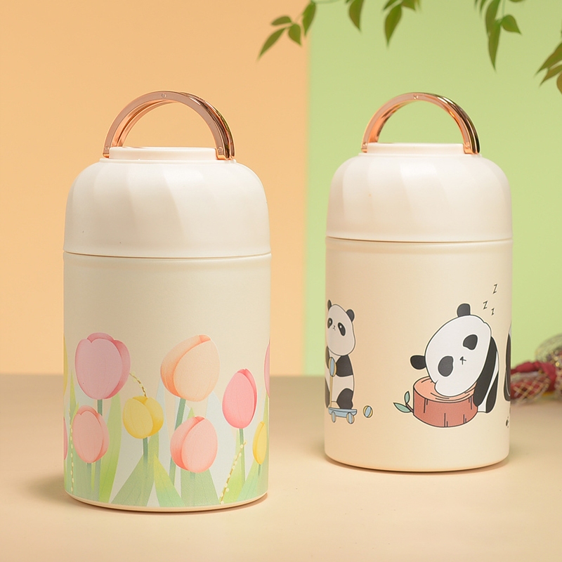 TERMOS 500ml Food Jar thermos Easy Travel Heat Resistant Food thermos 24hours stainless Baby Food Jar Anti