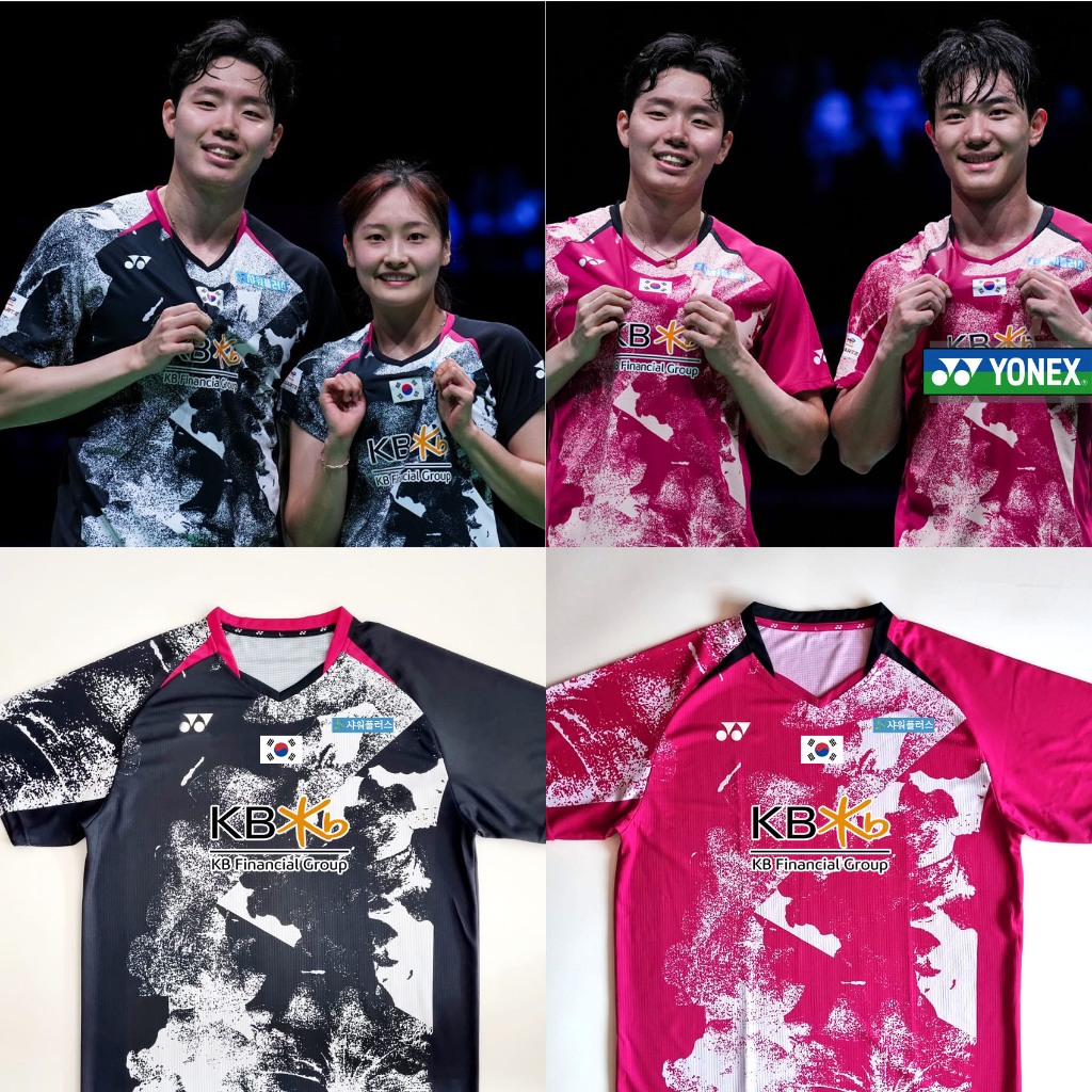 Korean National Team Badminton Jersey T-Shirt 2023 Championship SEO Seung Jae Full Patch Sponsor, Badminton 10509 Ex