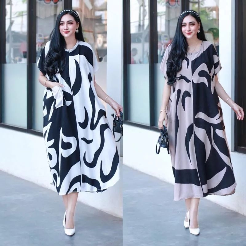 DASTER LOWO premiumMONOKROM, jumbo lowo model, LD 120cm, Grade Rayon Material Thick and coola, active front zipper