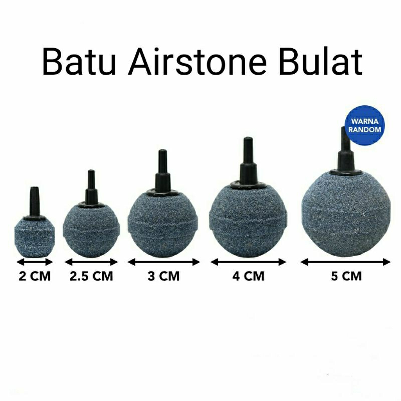 Airstone meatball ball 4cm round aeration stone airstone air bubble oxygen aerator fish aquarium