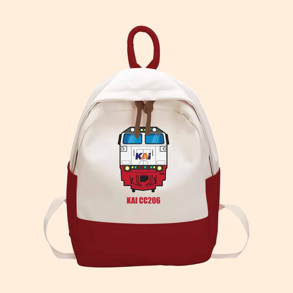 Children's Bag Train Indonesia KAI Backpack Elementary School Kindergarten Bag Backpack Character Children KAI-CC206