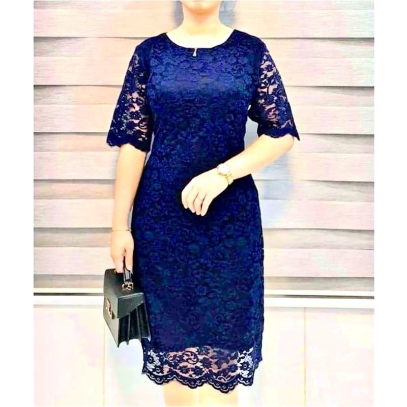 Full Fur Brocade Midi Dress Slim Brocade Dress Christmas Chinese New Year Dress Midi Wedding Dress