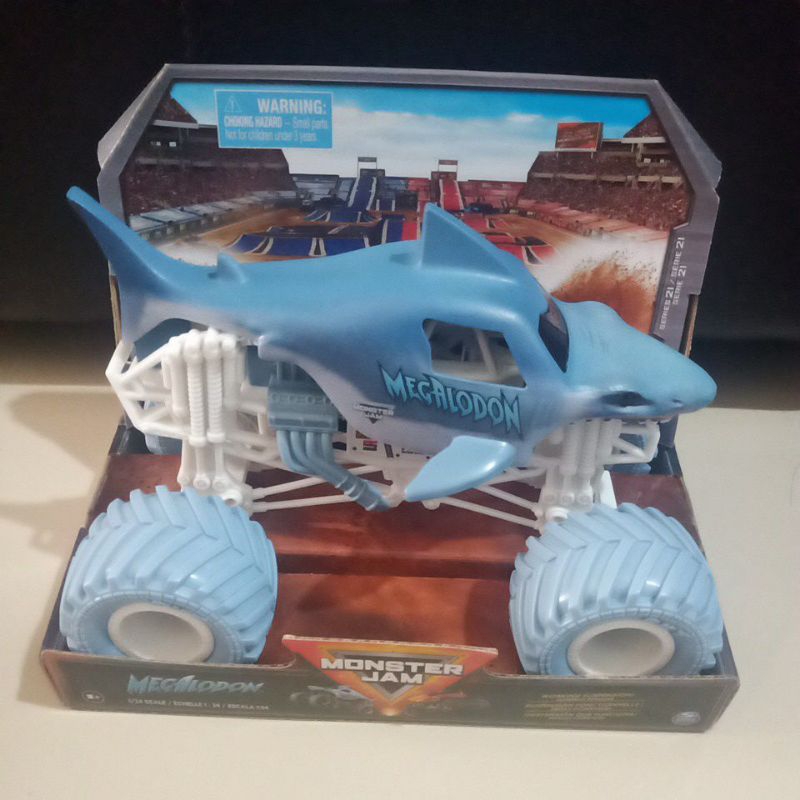 PUTIH Megalodon monster Clock 24th Scale Blue White