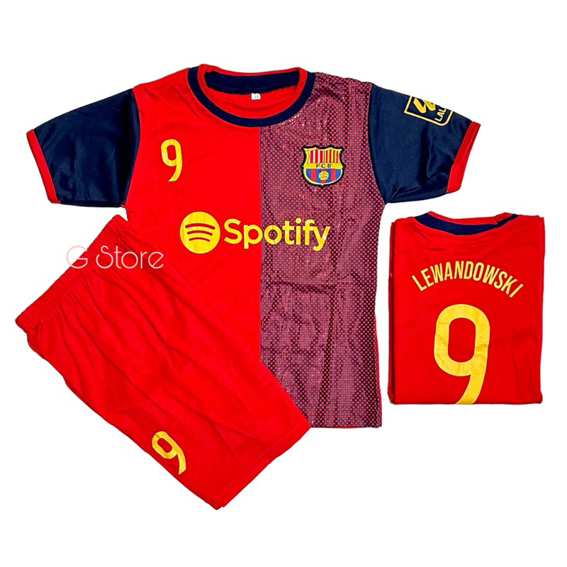 /Latest Lewandowski Ball SET/BARCA Ball JERSEY SET Quality Unisex T-Shirt Quick Dry Comfortable