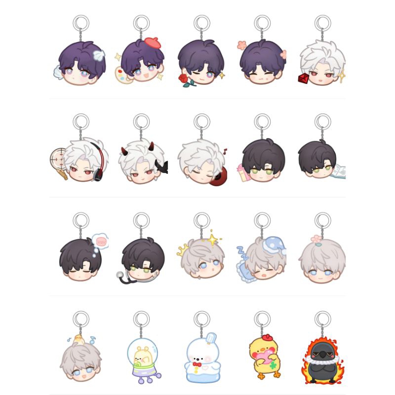 GANTUNGAN LOVE AND DEEPSPACE KEYRING / LOVE AND DEEPSPACE GAME KEYCHAIN