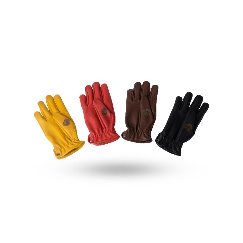 HITAM MERAH Classic LEATHER GLOVES BY ISNOT HELMET Motorcycle GLOVES Genuine Sheepskin LEATHER GLOVES CLASSIC GLOVES Yellow Black Red Brown Vespa GLOVES