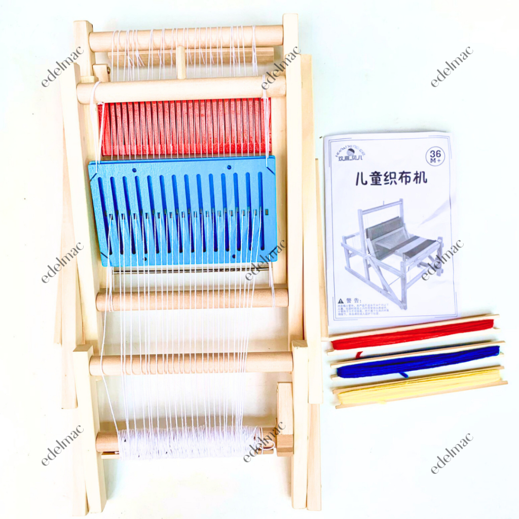 MESIN Diy Handmade Handicraft Weaving Tool Tapestry Weaving Loom Wooden Stand Machine