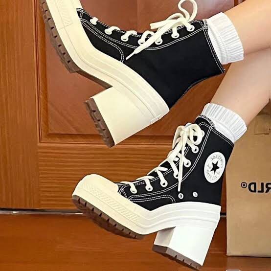 Converse De luxe Heel Premium Women's Wedge Sneakers High Heels Heels for Women Kasut Perempuan Heels