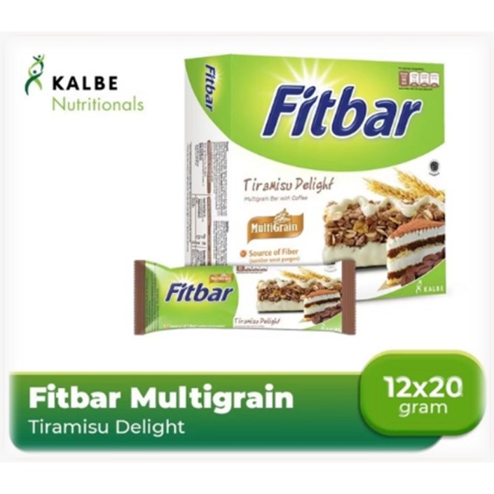 Fitbar MULTIGRAIN - TIRAMISU DELIGHT - 1 BOX (12Pcs x 20g)
