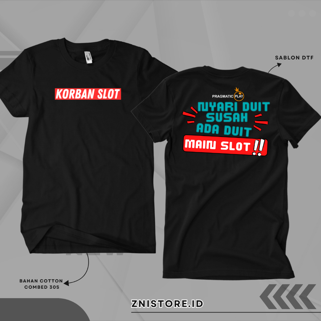 Contemporary T-shirt Tshirt Distro Clothes Victim Theme Clothing Slot 2 Online Unisex Men Women Girls Boys
