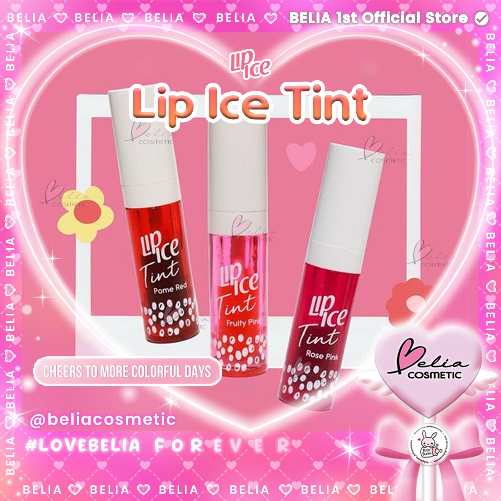 Belia LIP ICE Tint 8H 2g | Lip tint liptint lipice with Vit E & Pomegranate Extract | Rohto