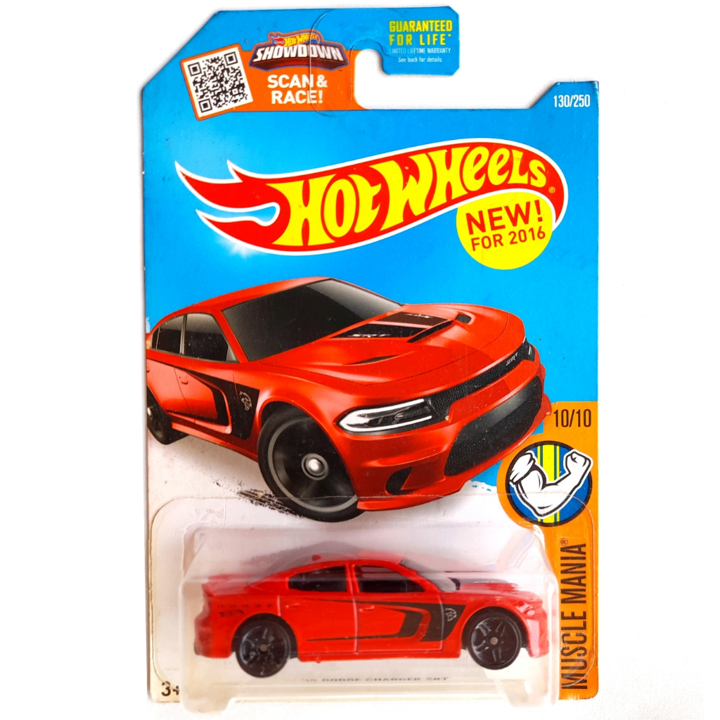 Hot Wheels 2015 Dodge Charger SRT Red US Card Deed