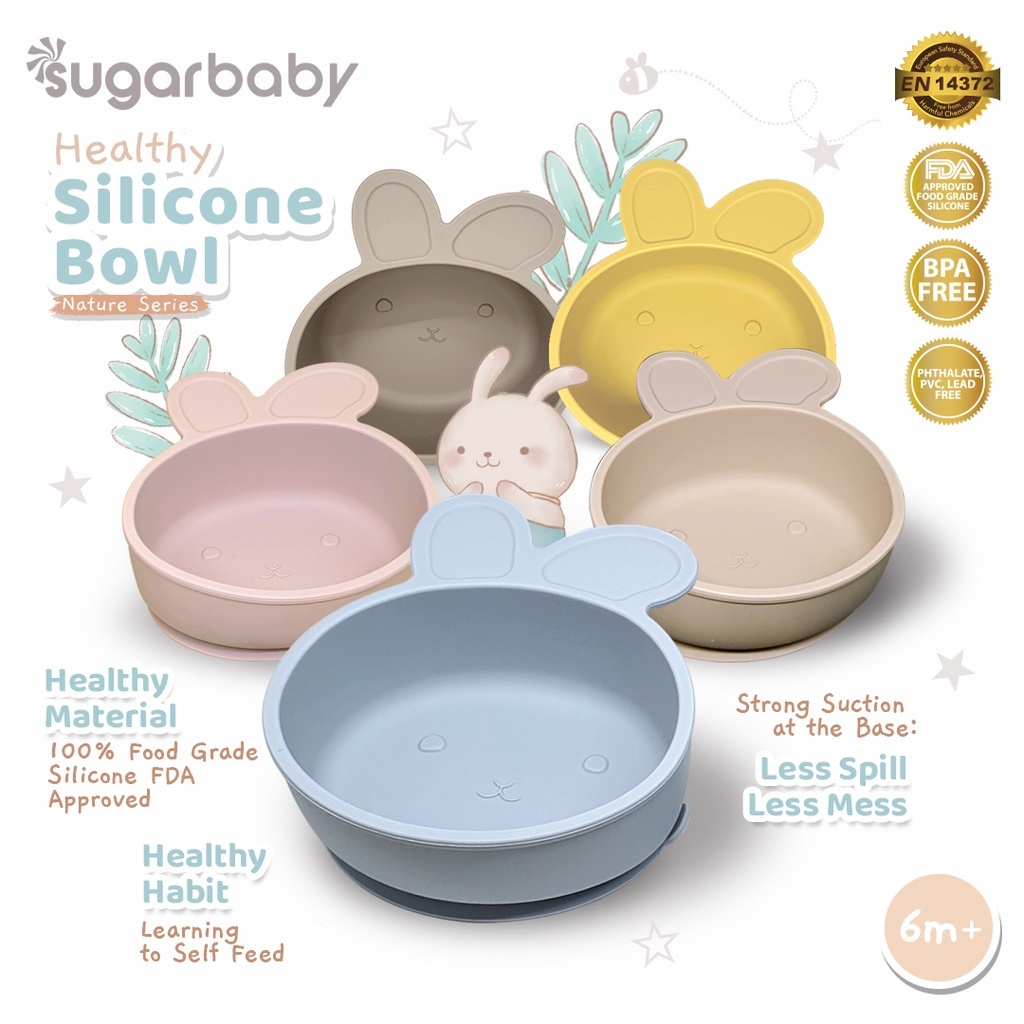 Sugar Baby Healthy Silicone Bowl (Nature Series) Food Grade, BPA Free