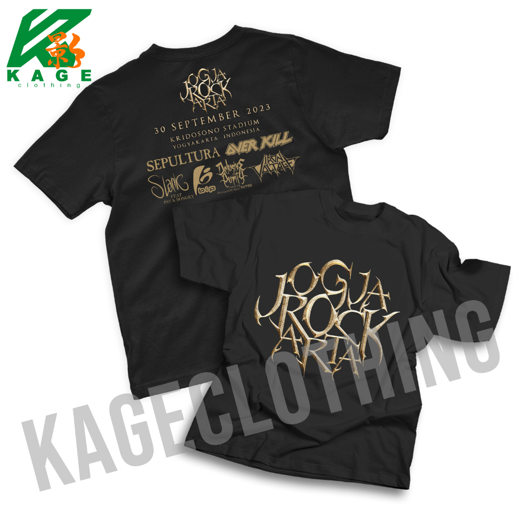 Kaos JOGJAROCKARTA 2023 MERCHANDISE Tshirt baju distro cotton combed 30s UNISEX KAOS BAND SKENA GIGS Music EVENT