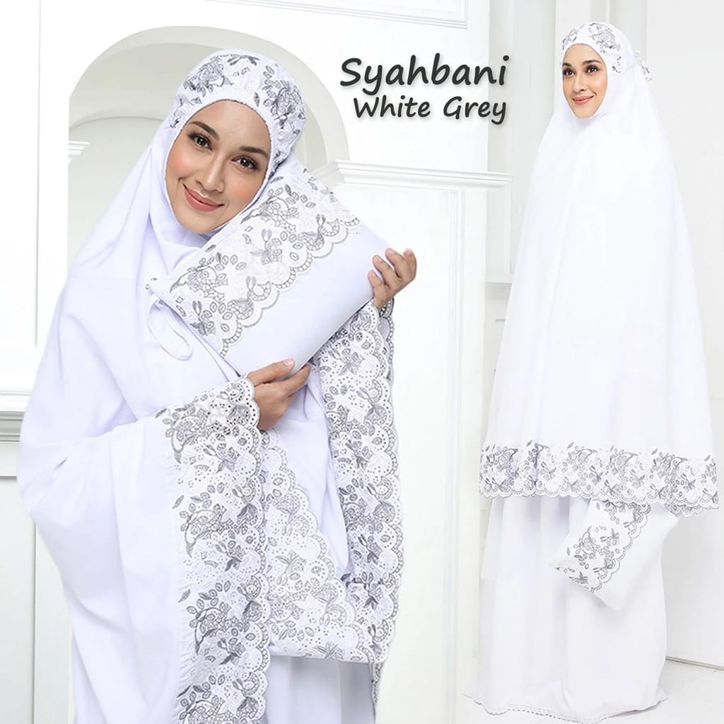 KATUN Dzakiyya - Syahbani Prayer Robe | Beautiful, Soft, Jumbo Premium Cotton Embroidered Adult Prayer Robe